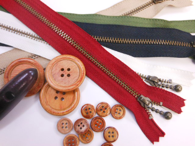 洋裁小物（針、ファスナー、ボタン、ゴム等）